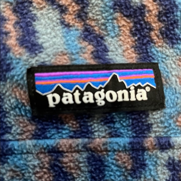 Patagonia Women's Micro D Snap-T Pullover Blue Patterned Design Size Small - Picture 2 of 8